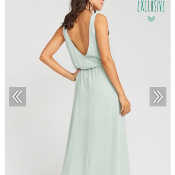 NWT ALTERED KENDALL MAXI DRESS ~ DUSTY MINT CRISP. - Picture 2 of 5